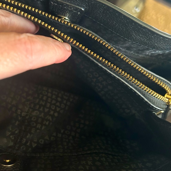 KATE SPADE Larchmont Ave,Evangelie SATCHEL BLACK PEBBLE LEATHER,gold hardware - Picture 14 of 17